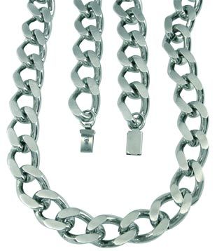 Corrente masculina extra grossa de aço inox